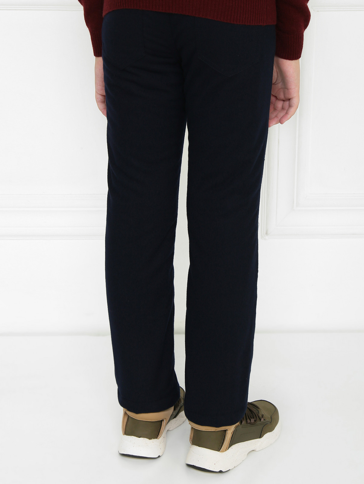Утепленные брюки на резинке Il Gufo  –  МодельВерхНиз1  – Цвет:  Синий