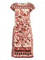 Трикотажное платье с узором и на кулиске Alberta Ferretti  –  Общий вид