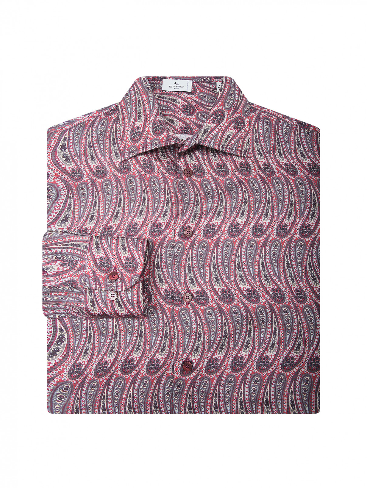 Рубашкка с узором пейсли Etro  –  Общий вид  – Цвет:  Красный