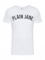 Футболка из хлопка с логотипом Plain Jane Homme  –  Общий вид