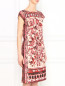 Трикотажное платье с узором и на кулиске Alberta Ferretti  –  Модель Верх-Низ