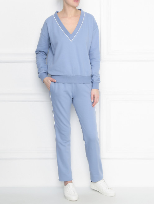Брюки из хлопка на резинке Ermanno Scervino - МодельОбщийВид