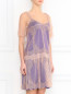 Платье из шелкового кружева с контрастной подкладкой Alberta Ferretti  –  Модель Верх-Низ