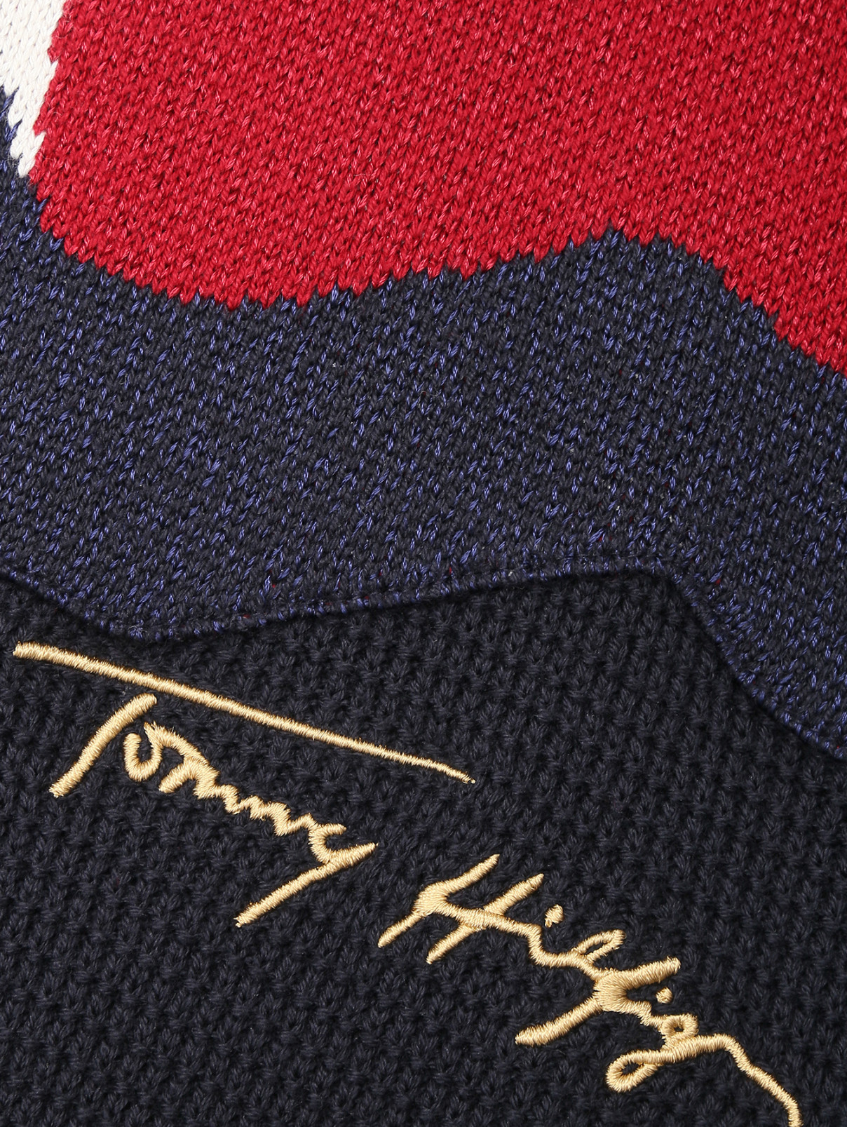 Трикотажное платье с аппликацией Tommy Hilfiger  –  Деталь  – Цвет:  Синий