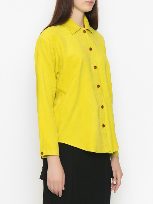 Блуза-рубашка из вискозы и хлопка - МодельВерхНиз