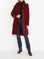 Пальто на молнии с накладными карманами и капюшоном Karl Lagerfeld  –  МодельОбщийВид