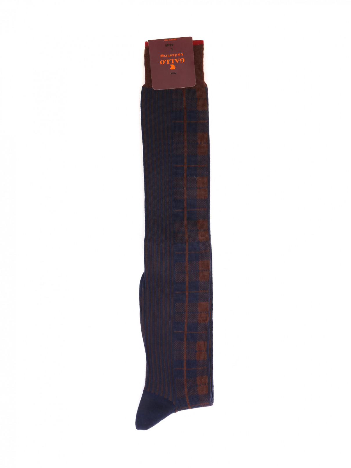 Носки из шерсти с узором Gallo  –  Общий вид  – Цвет:  Синий