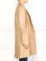 Пальто из кожи с двумя боковыми карманами Donna Karan  –  Модель Верх-Низ2