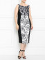 Платье-футляр с цветочным узором и декором Marina Rinaldi  –  Модель Общий вид