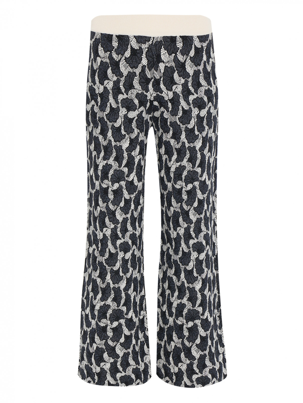 Трикотажные брюки с узором Weekend Max Mara  –  Общий вид  – Цвет:  Узор