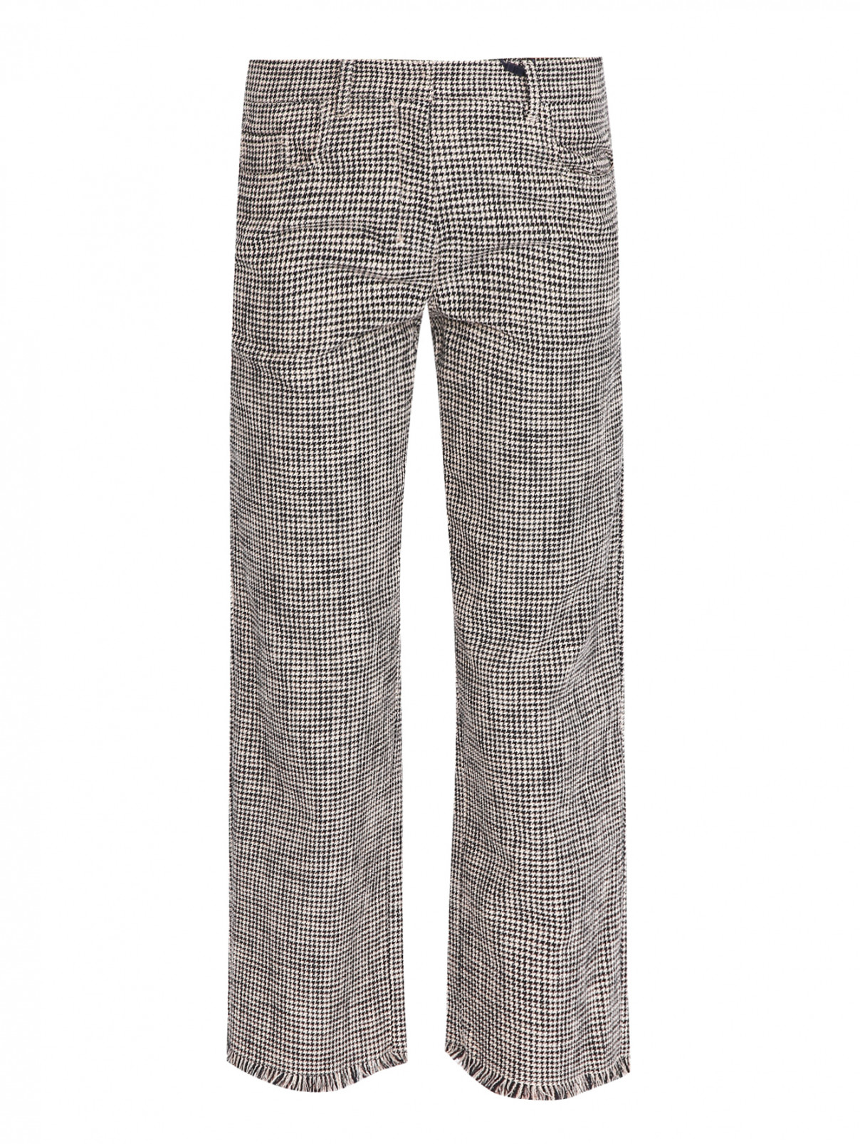 Укороченные брюки из хлопка с узором Max Mara  –  Общий вид  – Цвет:  Узор