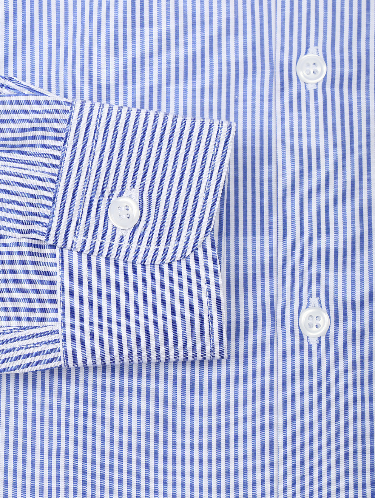 Рубашка из хлопка с узором полоска Dal Lago  –  Деталь1  – Цвет:  Узор