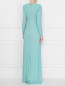 платье-макси прямого кроя с вышивкой бисером Elisabetta Franchi  –  МодельВерхНиз1