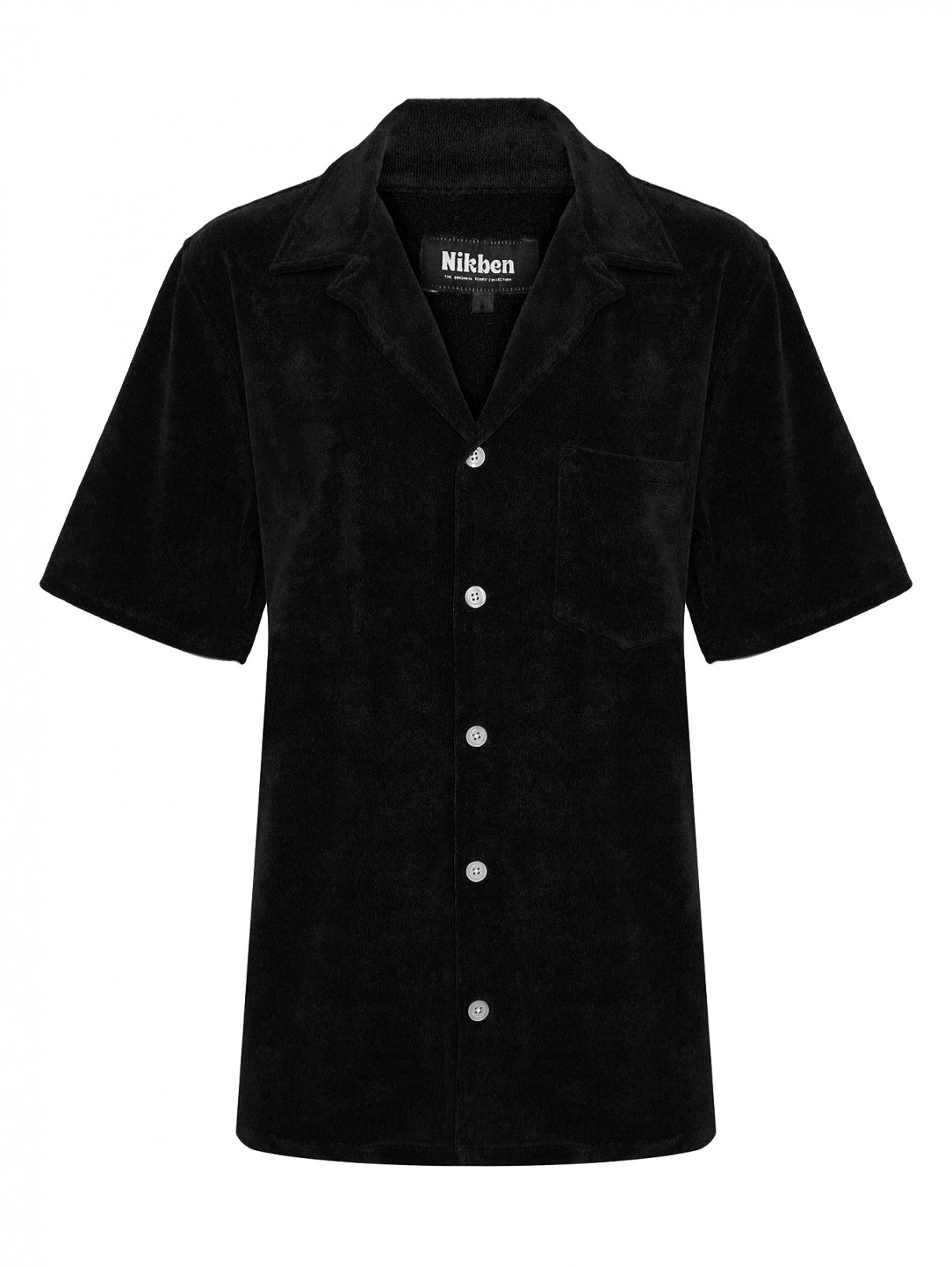 Рубашка с коротким рукавом Nikben  –  Общий вид  – Цвет:  Черный