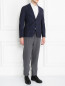 Пиджак однобортный из хлопка с узором Armani Collezioni  –  Модель Общий вид