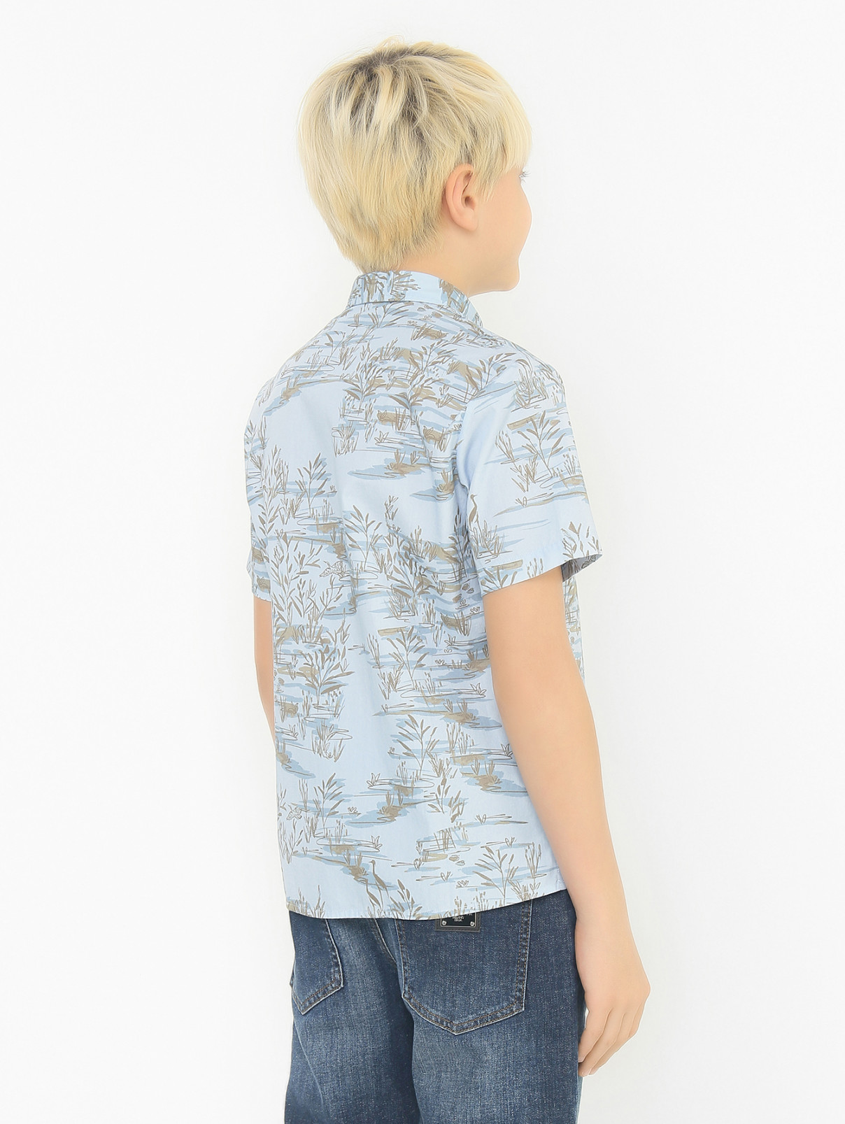 Рубашка из хлопка с узором Il Gufo  –  МодельВерхНиз1  – Цвет:  Узор
