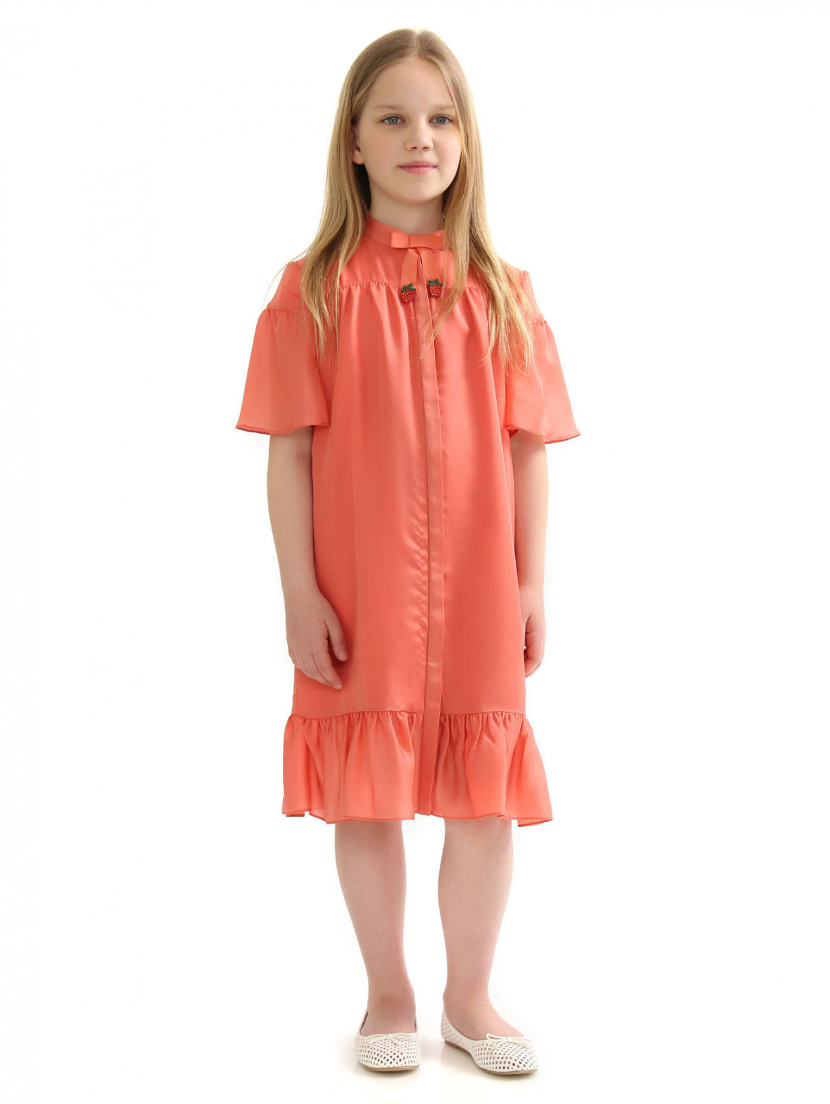 Платье свободного фасона Gucci  –  Модель Общий вид  – Цвет:  Розовый