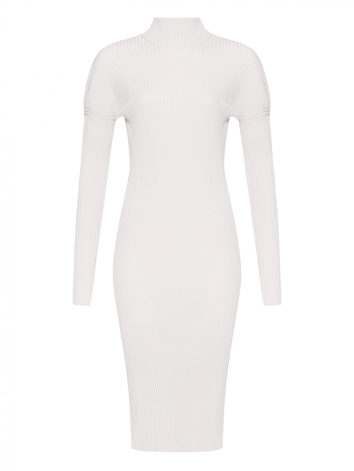 Трикотажное платье из шерсти MRZ  –  Общий вид  – Цвет:  Белый