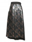 Плиссированная юбка из хлопка с цветочным узором Alysi  –  Общий вид