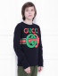 Свитшот из хлопка с принтом Gucci  –  МодельВерхНиз