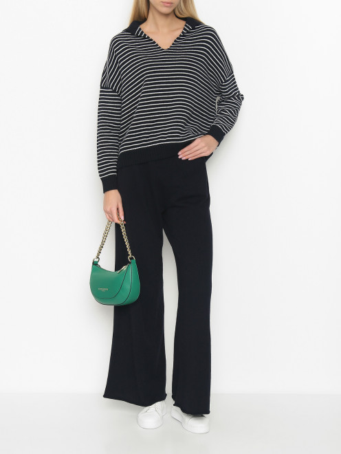 Трикотажные брюки на резинке с карманами Liviana Conti - МодельОбщийВид