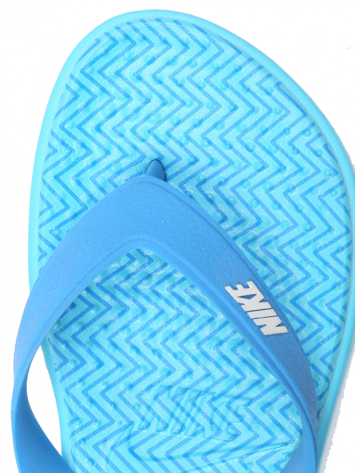 Шлепанцы с логотипом Nike  –  Обтравка4  – Цвет:  Синий
