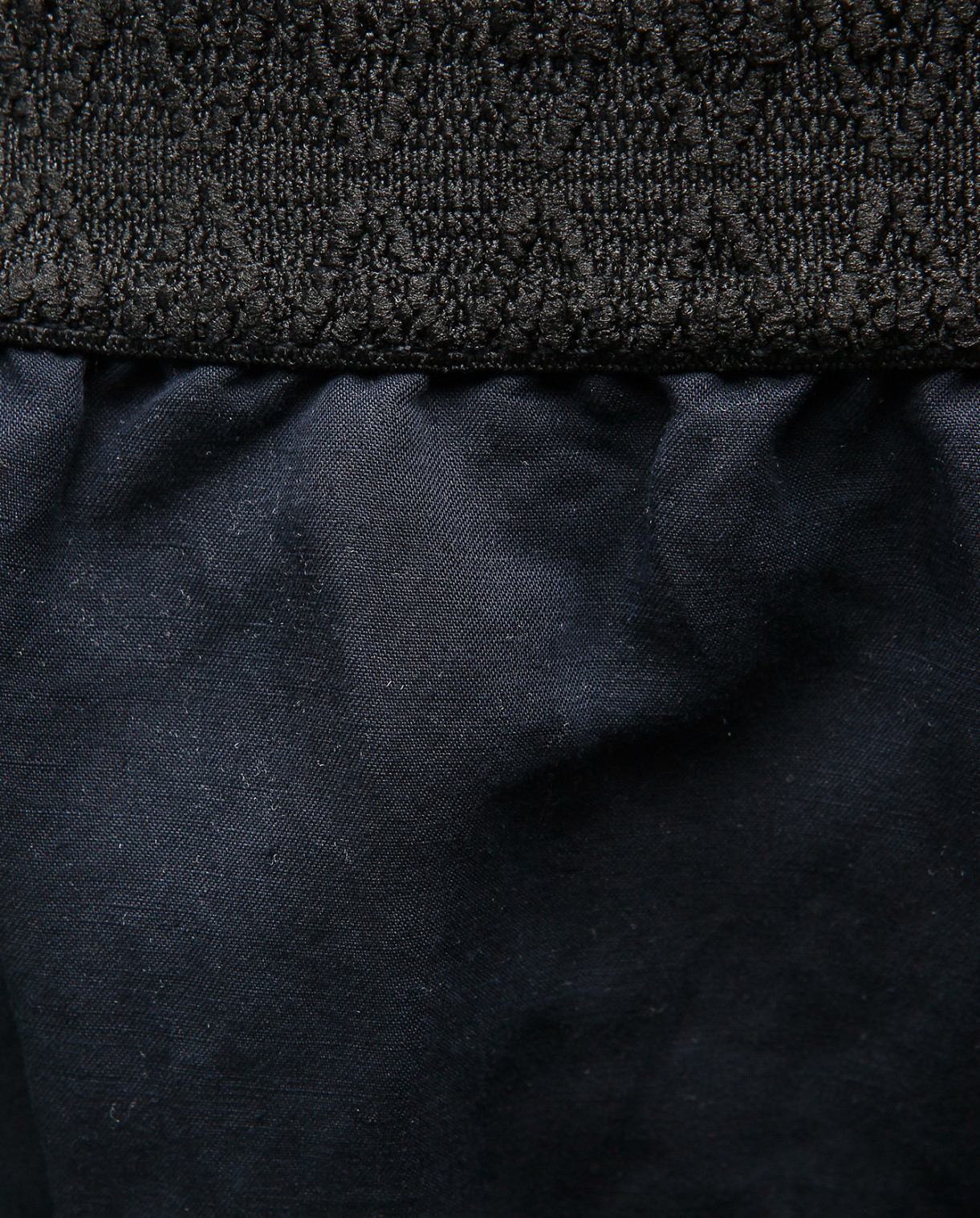 Льняные брюки на фактурной резинке Chloé Stora  –  Деталь  – Цвет:  Синий