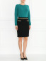 Стеганая юбка-карандаш с декоративной отделкой Moschino Couture  –  Модель Общий вид