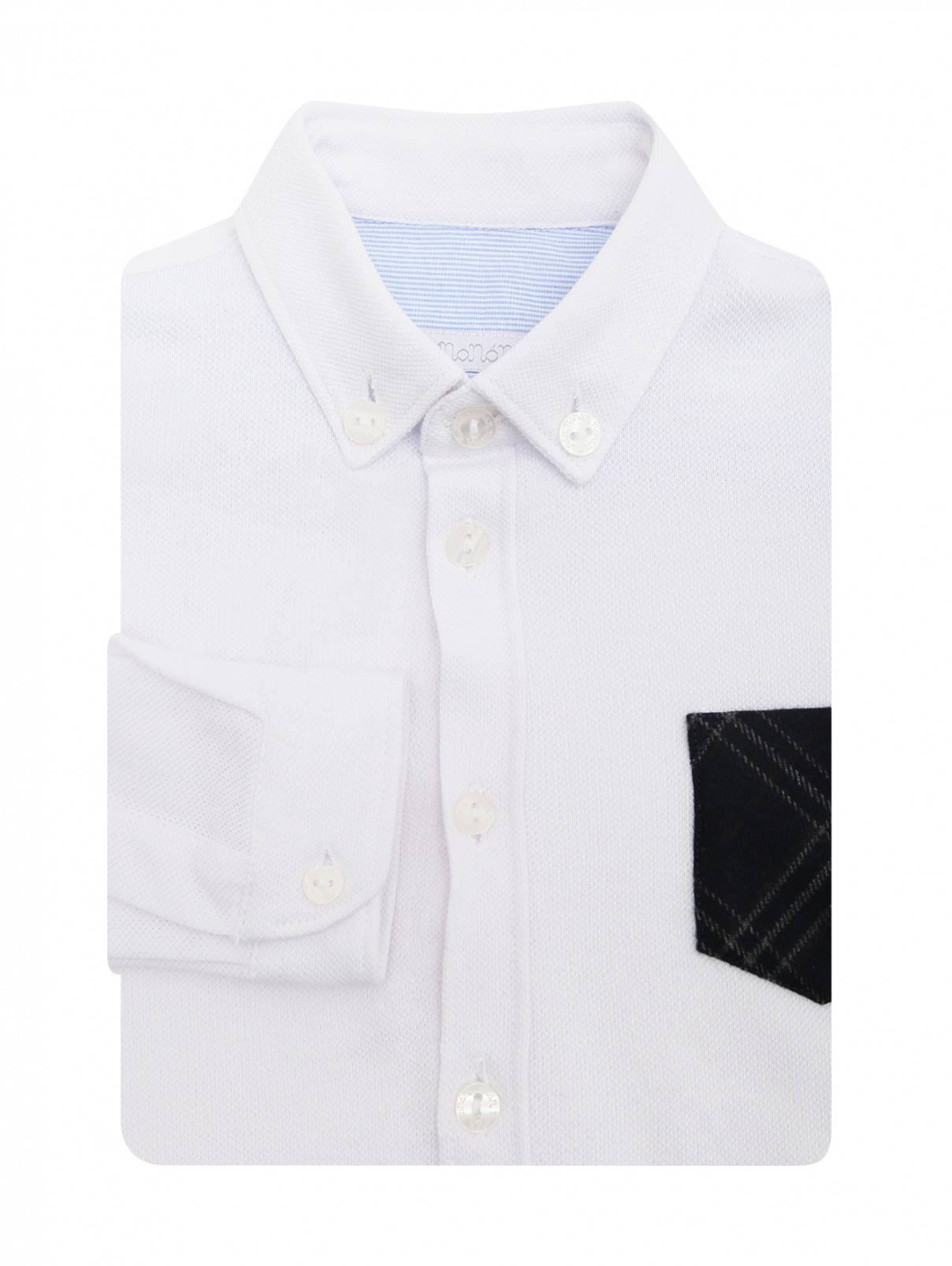 Рубашка из хлопка с нагрудным карманом Nanan  –  Общий вид  – Цвет:  Белый