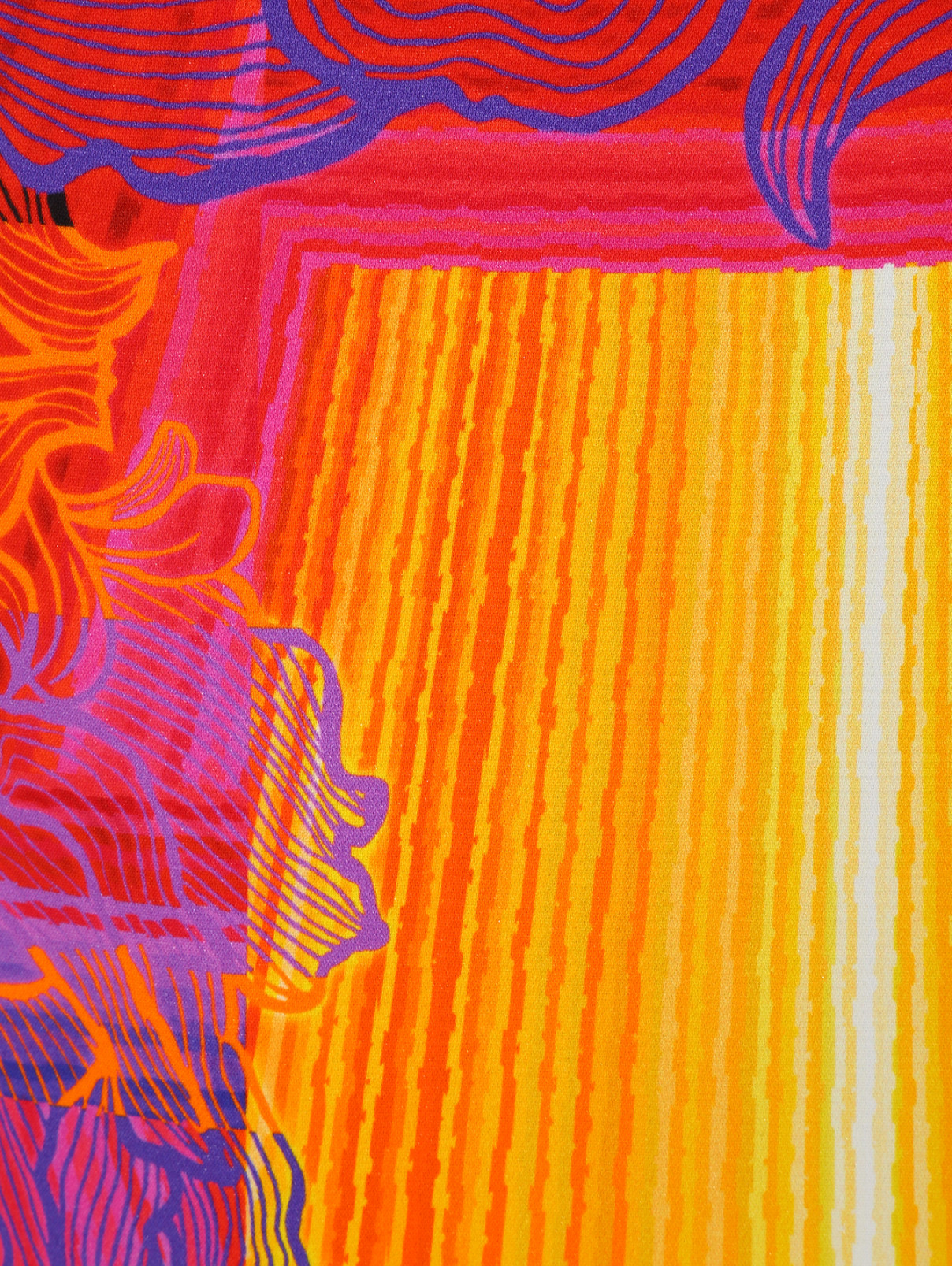 Юбка-карандаш с высокой талией и узором Peter Pilotto  –  Деталь1  – Цвет:  Оранжевый