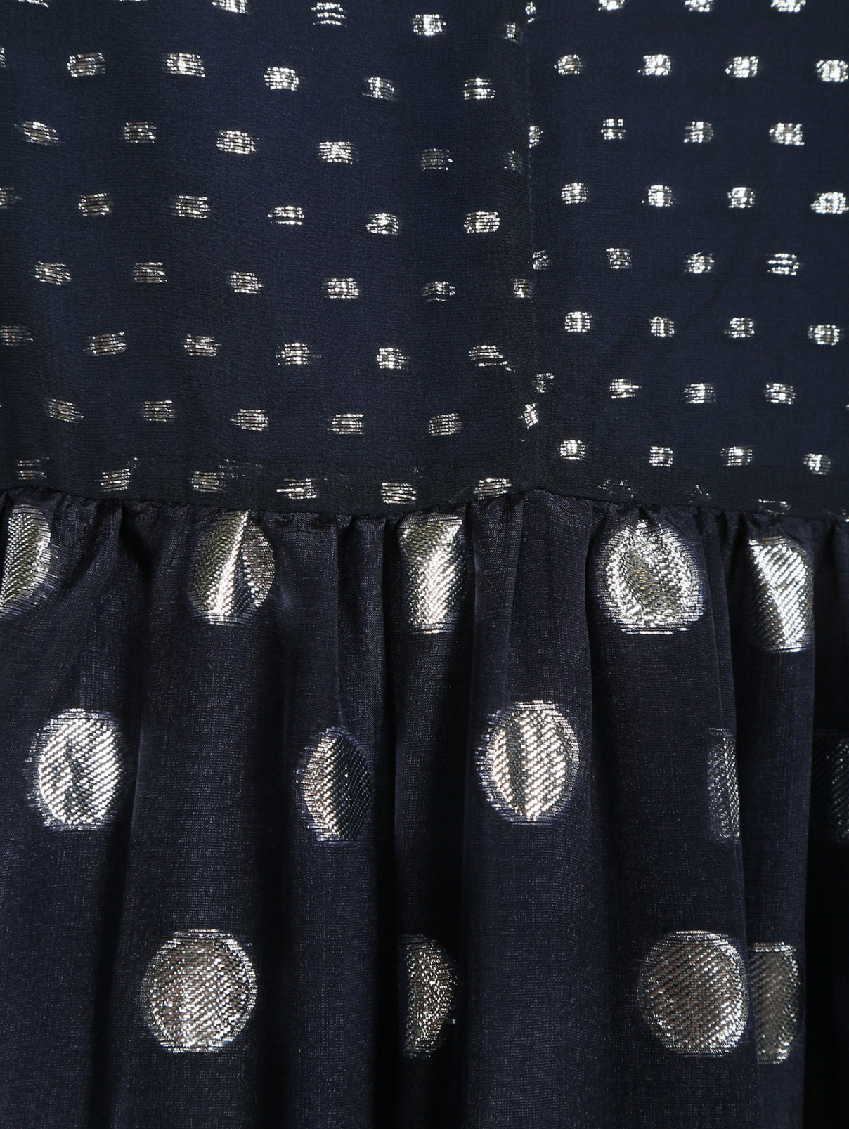 Платье-макси с узором "горох" Vilshenko  –  Деталь1  – Цвет:  Узор