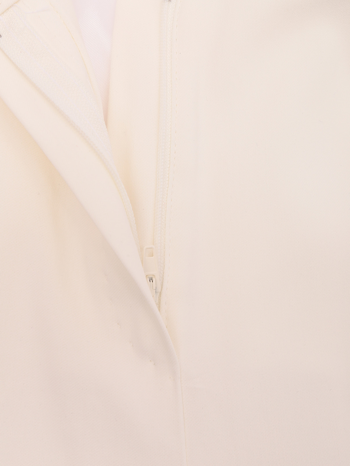 Брюки из смешанного хлопка с карманами Marina Rinaldi  –  Деталь  – Цвет:  Белый