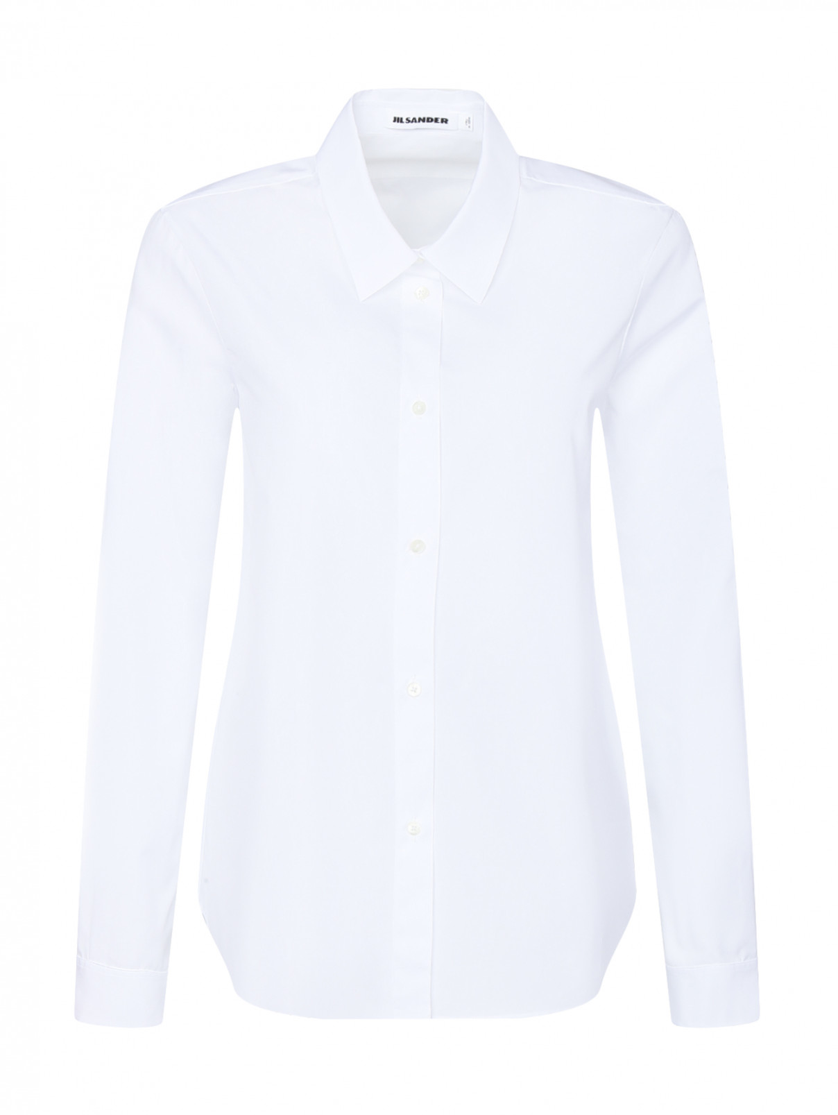 Базовая рубашка из хлопка Jil Sander  –  Общий вид  – Цвет:  Белый