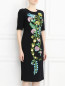 Платье декорированное вышивкой Andrew GN  –  Модель Верх-Низ