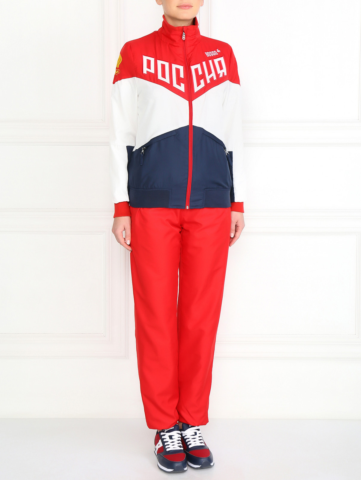 Спортивный костюм на молнии BOSCO  –  Модель Общий вид  – Цвет:  Красный