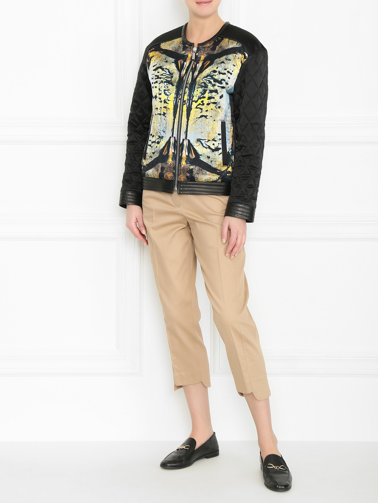 Куртка из шелка с узором Barbara Bui  –  Модель Общий вид  – Цвет:  Узор