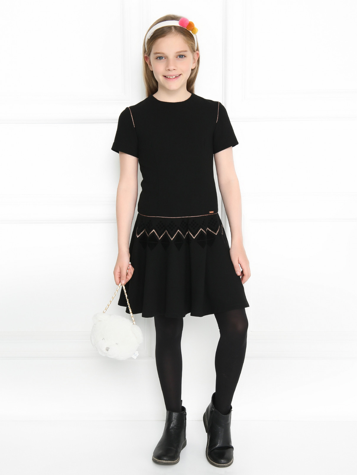 Платье на заниженной талии Junior Gaultier  –  МодельОбщийВид  – Цвет:  Черный
