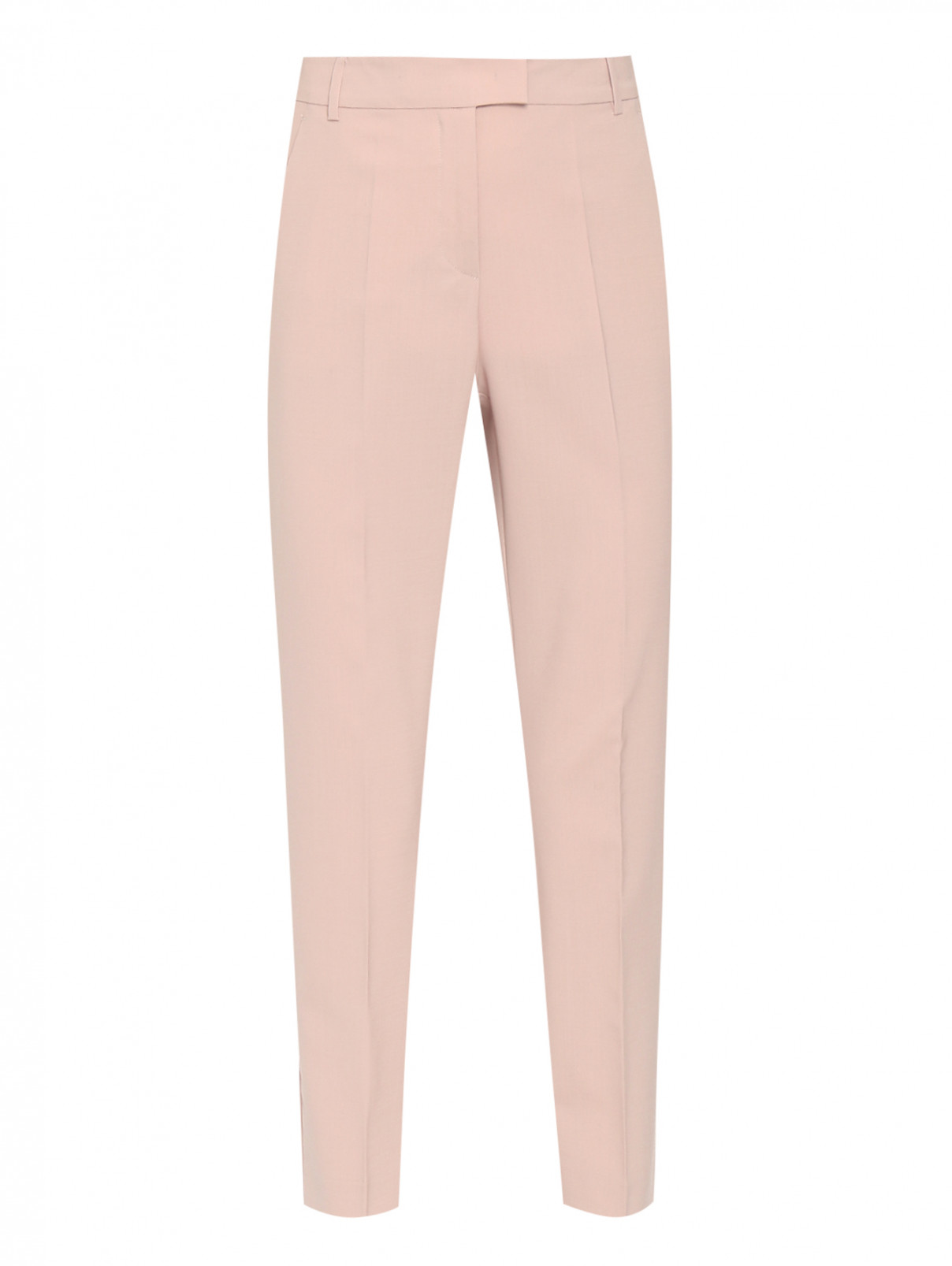 Укороченные брюки из шерсти Max&Co  –  Общий вид  – Цвет:  Розовый