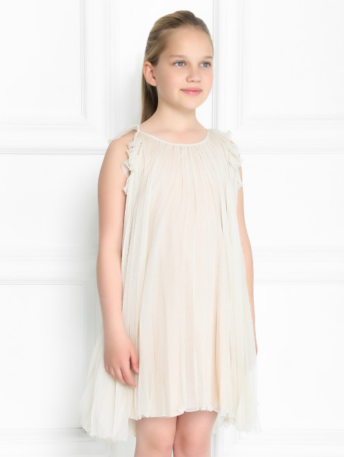 Платье гофрированное с оборками Chloe - МодельВерхНиз
