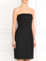 Платье-футляр из шерсти со сборкой на груди DKNY  –  Модель Верх-Низ