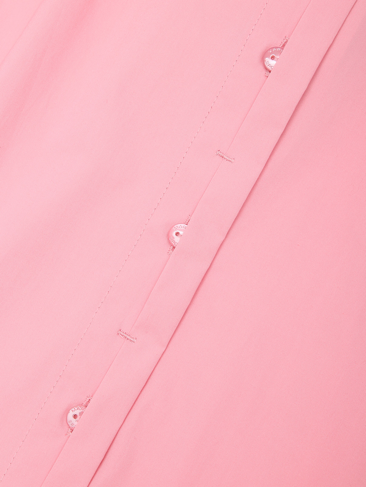 Рубашка из хлопка с карманом Marina Rinaldi  –  Деталь  – Цвет:  Розовый