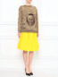Юбка-трапеция из хлопка с боковыми карманами Moschino Couture  –  Модель Общий вид