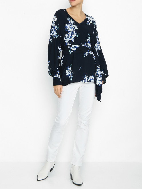 Блуза из вискозы с цветочным принтом PennyBlack - МодельОбщийВид
