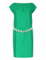 Платье свободного фасона из хлопка с поясом-цепь Moschino  –  Общий вид