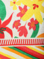 Джемпер с коротким рукавом из льна с цветочным принтом Marina Rinaldi  –  Деталь