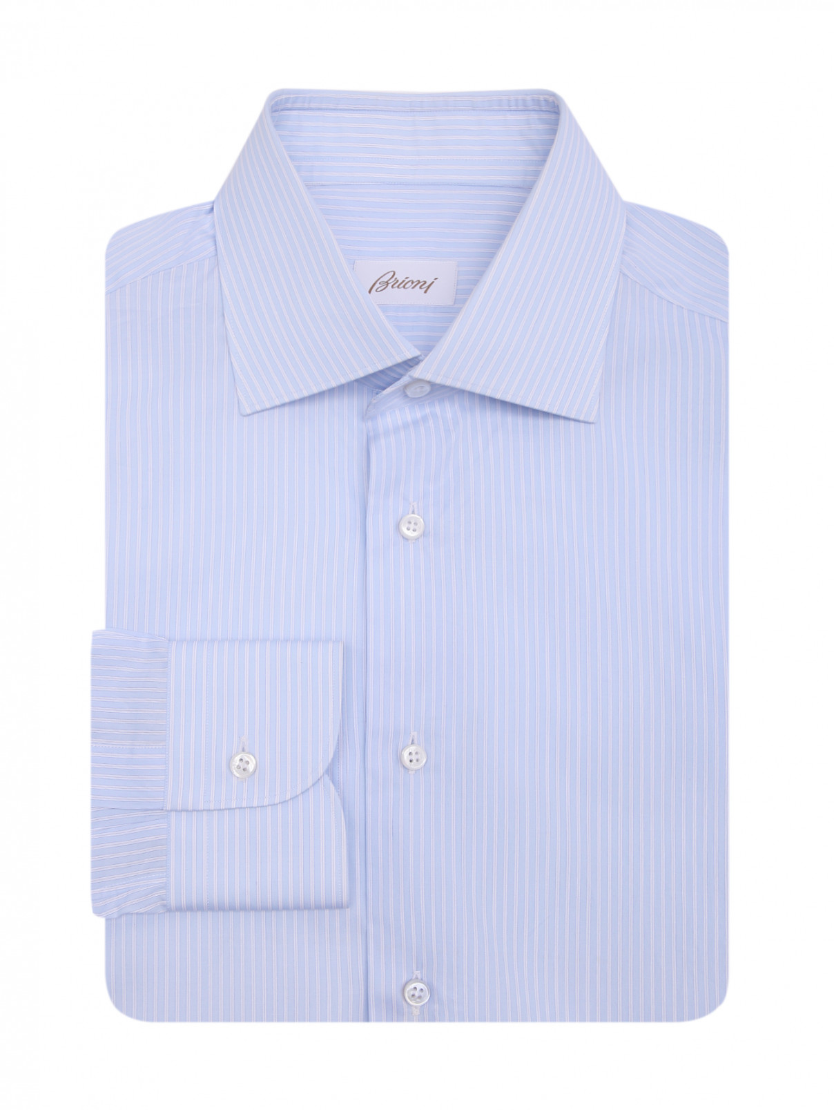 Рубашка из хлопка с узором "полоска" Brioni  –  Общий вид