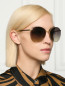 Cолнцезащитные очки в металлической оправе Linda Farrow  –  МодельОбщийВид