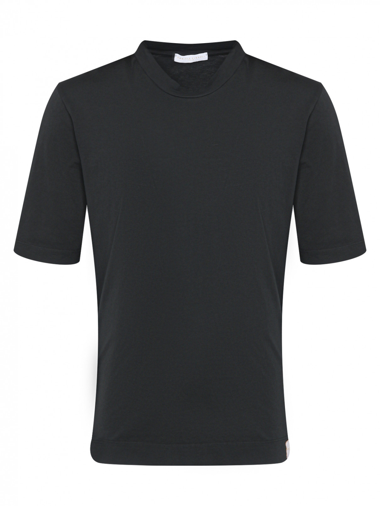 Базовая футболка из хлопка Daniele Fiesoli  –  Общий вид  – Цвет:  Черный