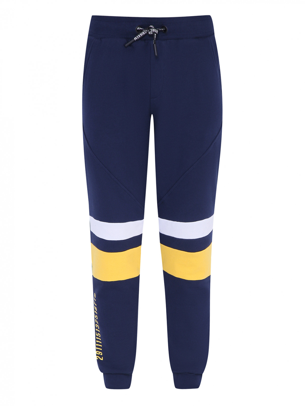 Спортивные брюки со вставками Bikkembergs  –  Общий вид  – Цвет:  Синий