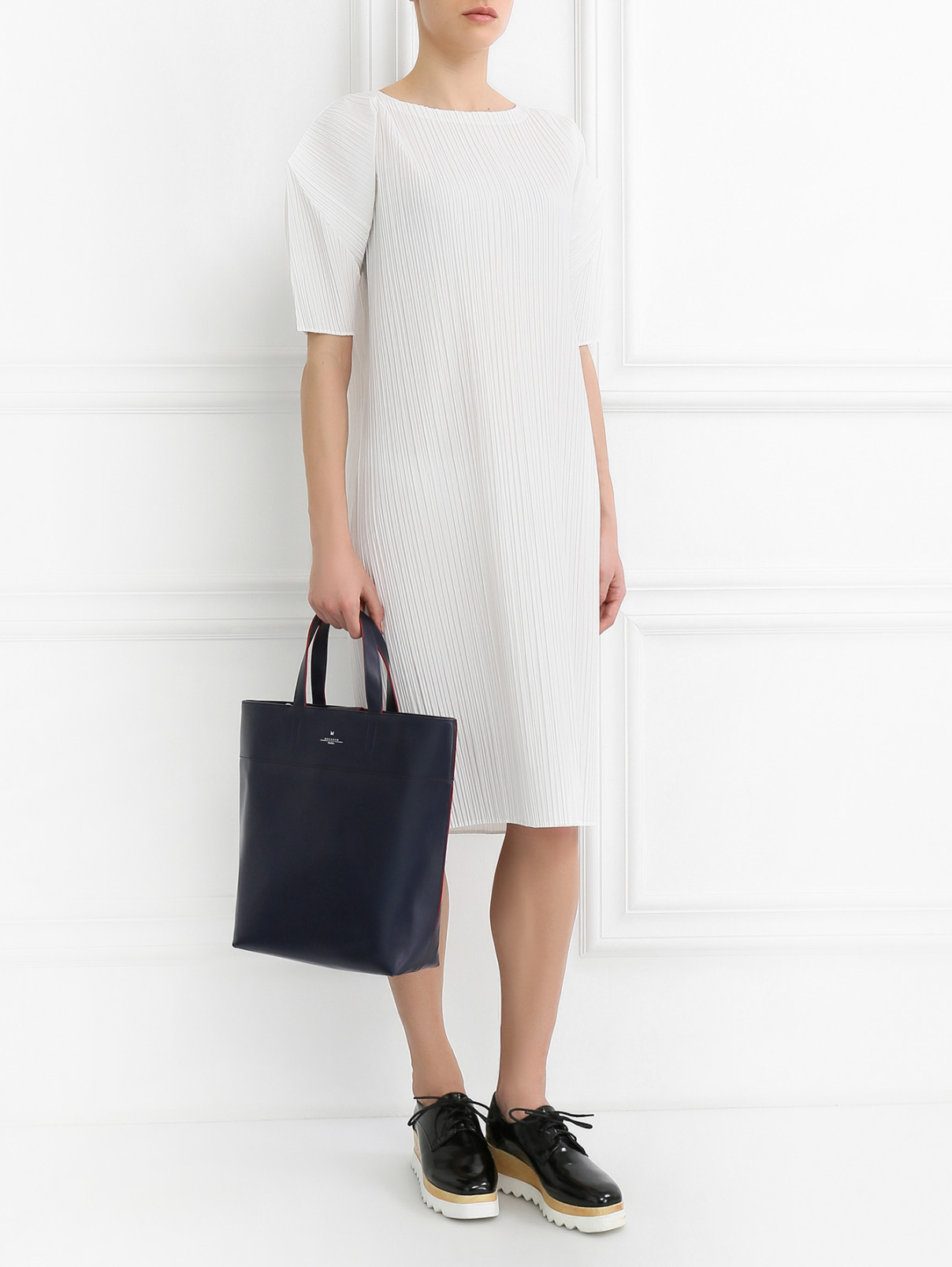 Платье свободного кроя Jil Sander  –  Модель Общий вид  – Цвет:  Белый